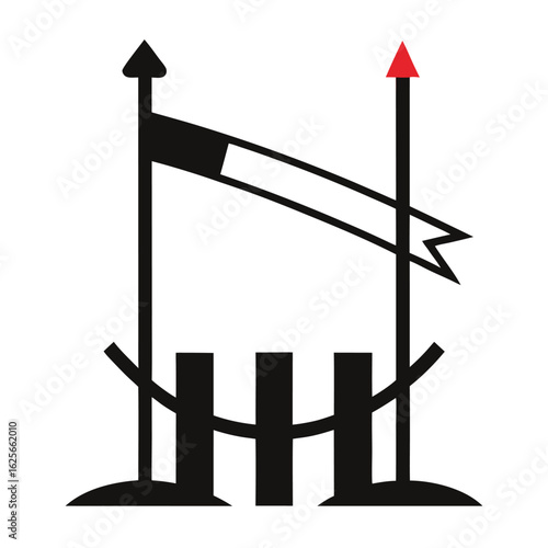 business graph with arrow