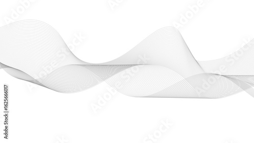 Abstract vector background with black wavy lines. Abstract wave element for design. Digital frequency track equalizer.