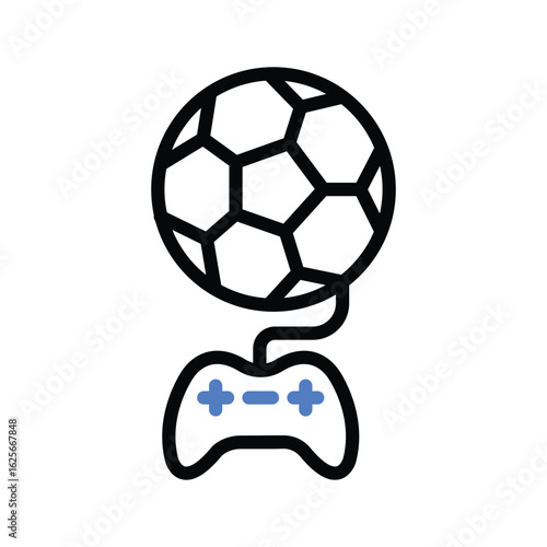 Sports Game Outline bold Vector Icon which can be easily modified or Edited 
