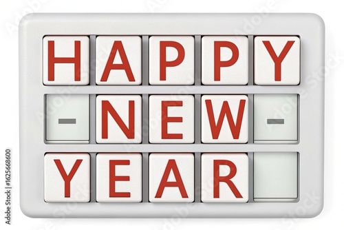 New year on the display of the calculator new year concept on white background