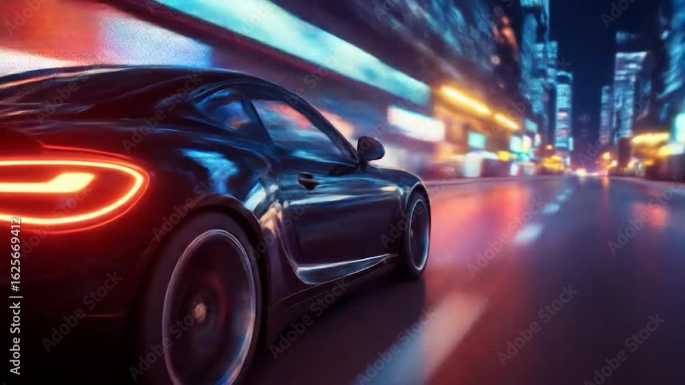 Night Drive with City Lights, and Speed. Night Drive with City Lights, and Speed.