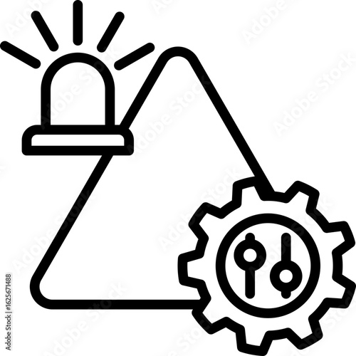 Incident Control line icon