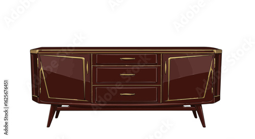 Home furniture shop stylish art deco sideboard cabinet furniture for living room storage and elegant home decor ideas vector