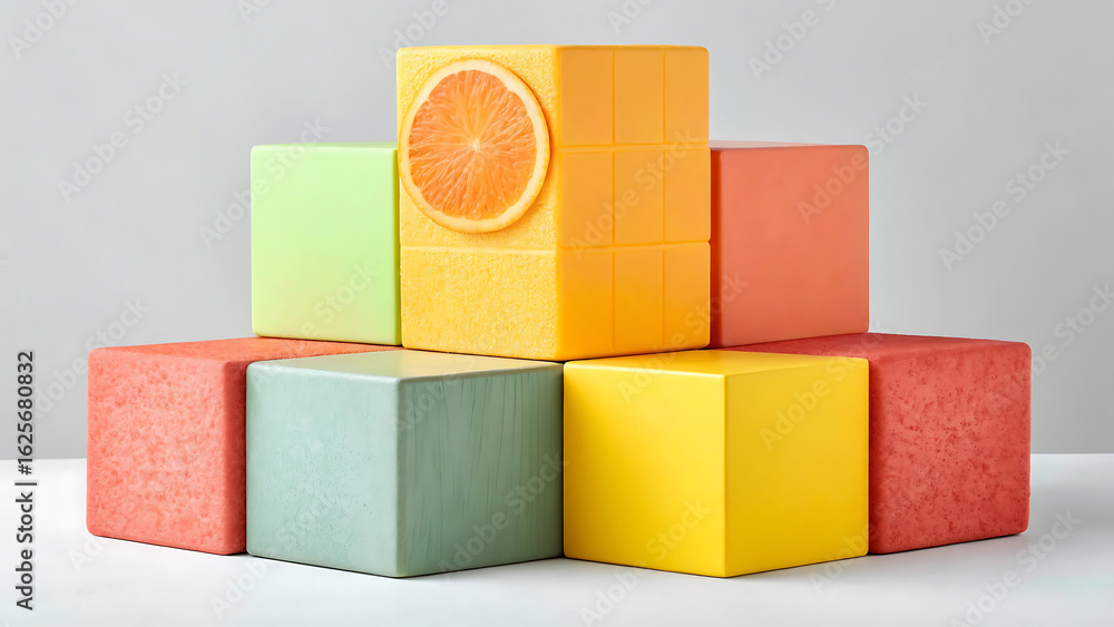 Fototapeta premium colorful wooden blocks