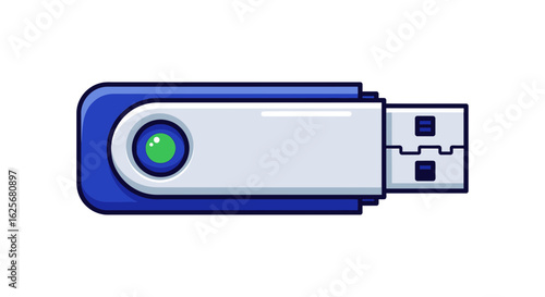 USB Flash Drive Vector Illustration
