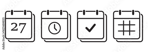 Calendar icon vector illustration. Calender sign and symbol. Schedule icon symbol