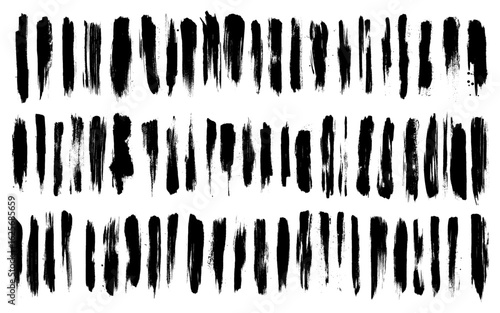Big collection artistic grungy creative brush stroke set .Back grunge lines.