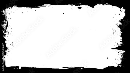Artistic Blank Space with Silhouette Of the Brush Stroke or Paint Brush, can use for Frame Work. Vector 