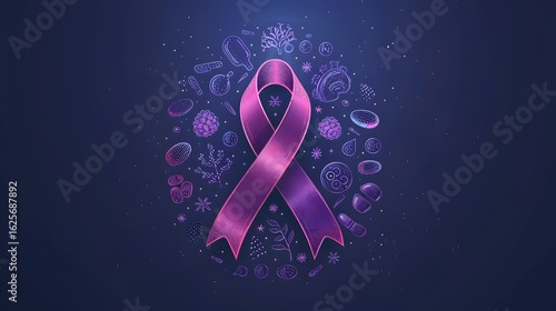 Wallpaper Mural Breast Cancer Awareness Pink Ribbon Science Abstract Torontodigital.ca