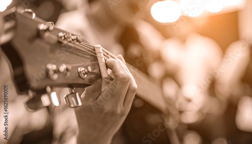 Acoustic Guitarist Concert Stage.