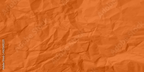 Yellow Horizontal crumpled empty paper template for posters and banners. Vector illustration
