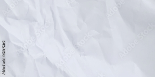 Paper texture Crumpled White. Top view. White clean crumpled paper background. Horizontal crumpled empty paper template for posters and banners. Vector illustration