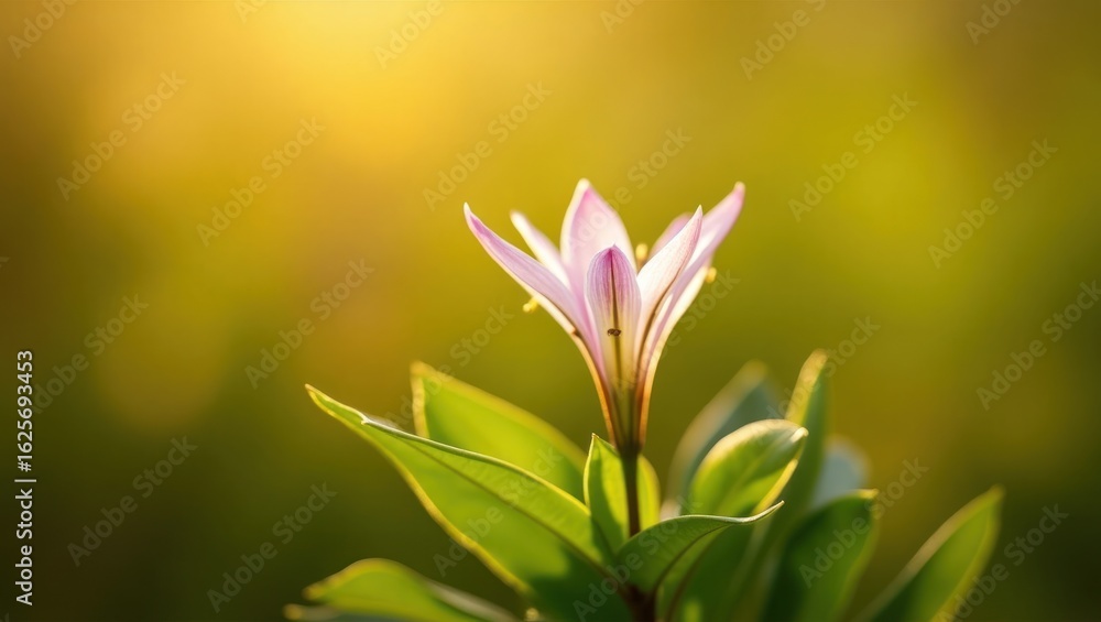 Fototapeta premium Delicate light on a single blossom.