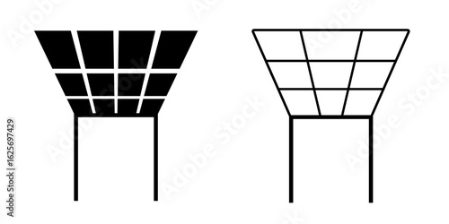 Ceiling set icon isolated on white background.