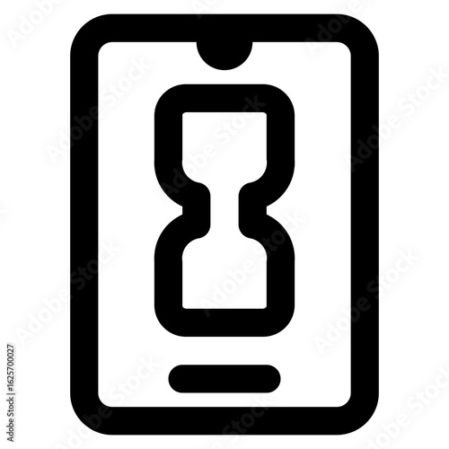 Hourglass Phone Icon Vector