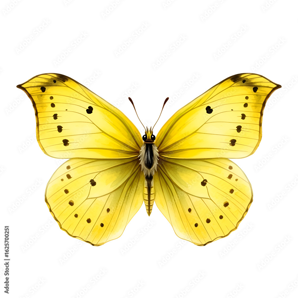 Fototapeta premium Yellow Butterfly Wings: Nature's Beauty with Transparent Background