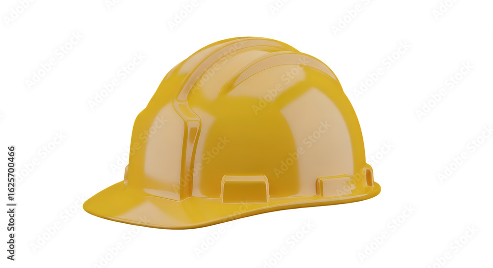 Fototapeta premium Creating a Shiny Yellow Hard Hat with Transparent Background: 3D Modeling Tutorial