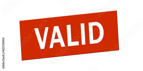 Valid stamp sign isolated on white background. Vector Illustration.