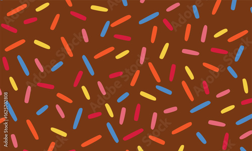 Colorful donut glaze with sprinkles. Donut Sugar Decoration.