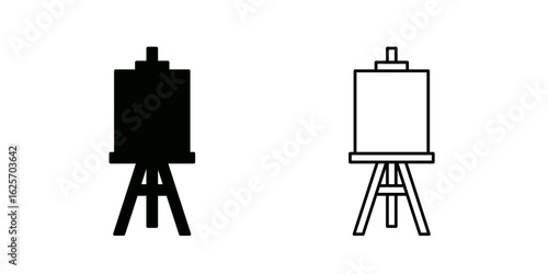 Easel set icon isolated on white background.