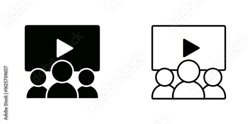 Viewers set icon isolated on white background.