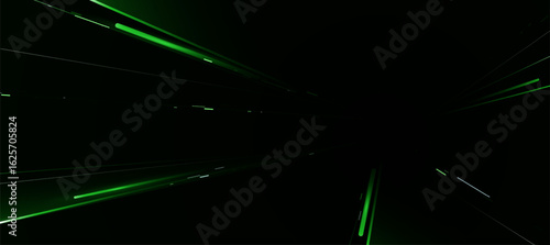 Futuristic digital neon speed lines technology background. glowing green lines. innovation background for tech event poster or presentation business