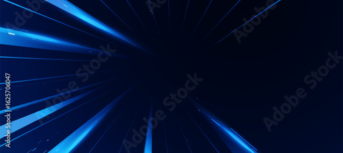Futuristic digital neon motion lines technology background. glowing blue lines. innovation background for tech event poster or presentation business