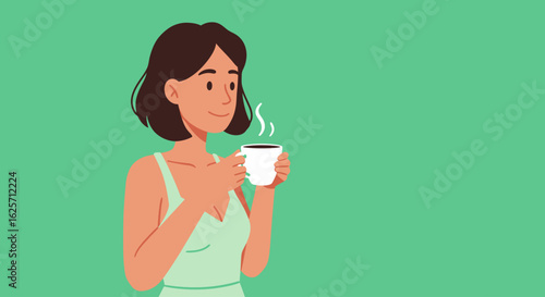 woman drinking tea