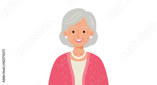 old woman with curlers in hair