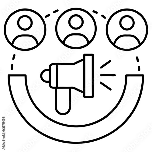 inbound marketing icon line art line art