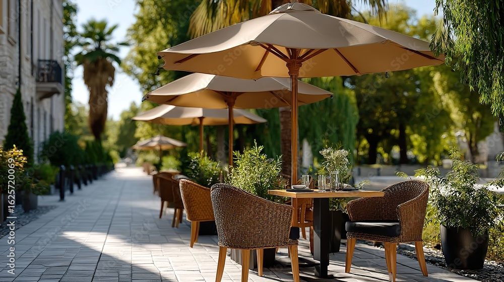 Obraz premium Outdoor bistro patio scene