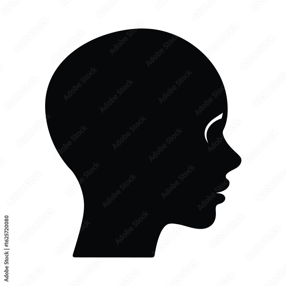 Head black silhouette. Human profile. Vector illustration
Head black silhouette. Human profile. Vector illustration