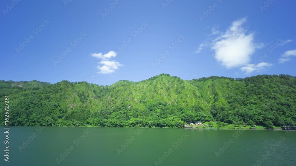 福島県・只見川 上田ダム ダム湖 タイムラプス vídeo de Stock | Adobe Stock