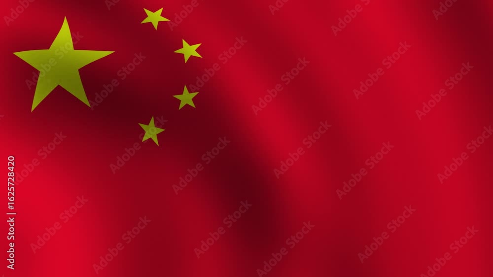 Waving China flag background animation. National pride and country symbol with a looping Waving China flag background animation. National pride and country symbol with a looping