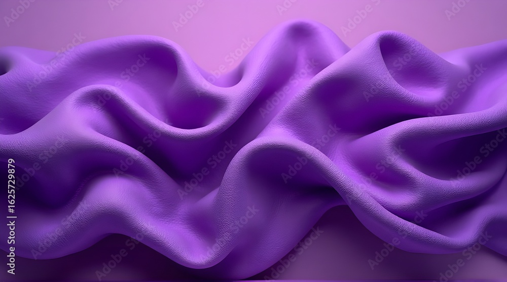 Fototapeta premium Flowing twisted purple cloth background. 