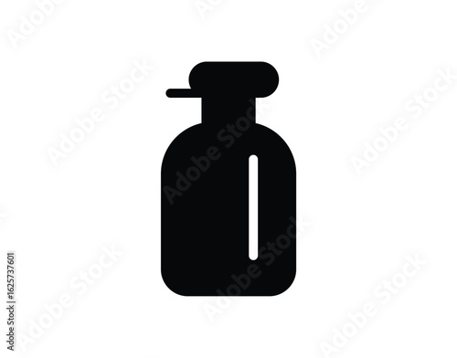 Black Container for Liquid with Cap Suitable for Branding and Labeling