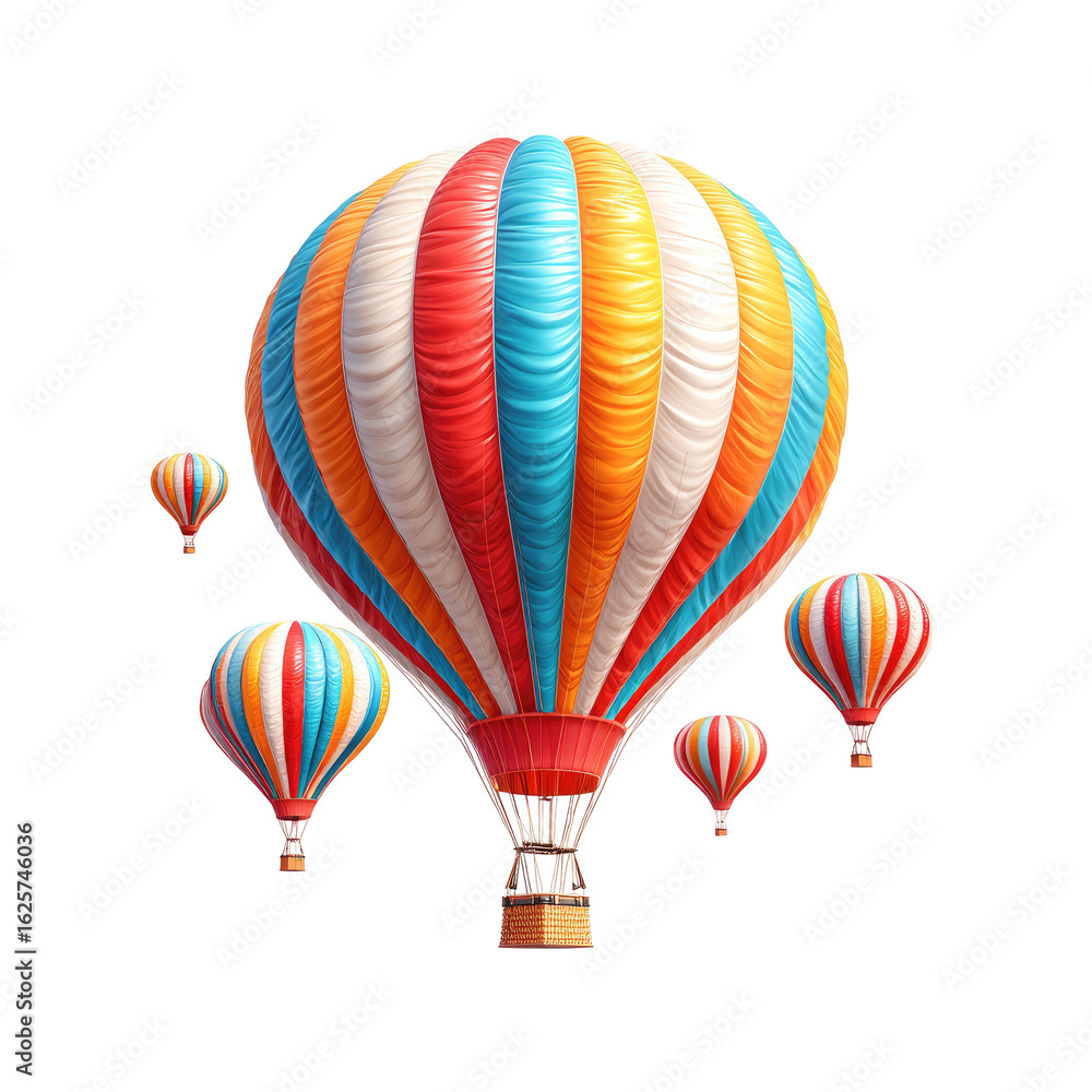 Fototapeta premium Colorful hot air balloons in flight