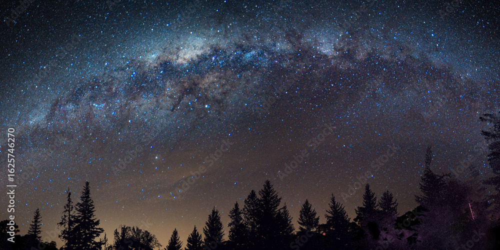 Fototapeta premium night landscape with moon and clouds