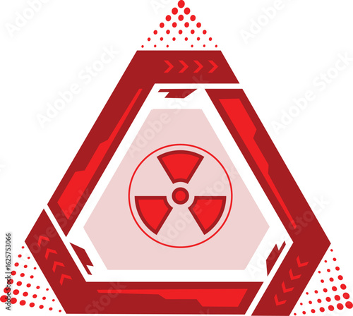 Futuristic alert symbol technology frame interface hud isolated