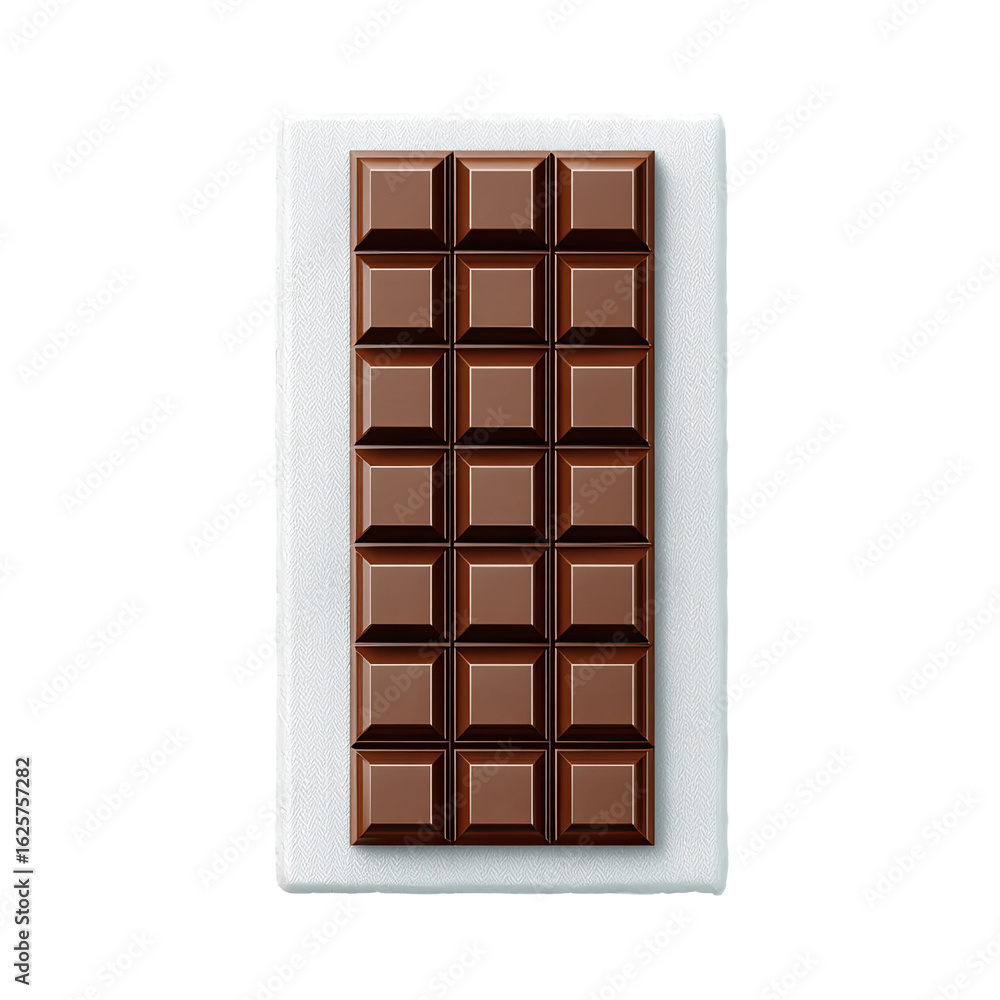 Obraz premium Dark chocolate bar in a white wrapper
