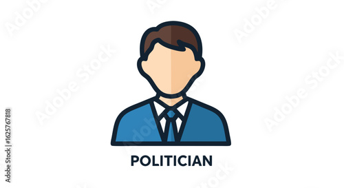 Iconic Depiction of a Leader: Visual Representation of Political Figure Silhouette