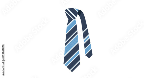 Elegant striped necktie illustration evoking sophistication and professional style, perfect for business and fashion design elements showcasing