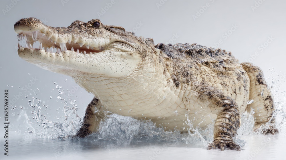 Obraz premium Crocodile emerging from water