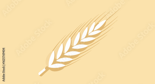 Minimalistic wheat vector design showcasing a clean and simple aesthetic ideal for various design applications and thematic representations