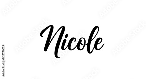 Elegant Nicole Script Word Design for Personalized Projects and Unique Invitations