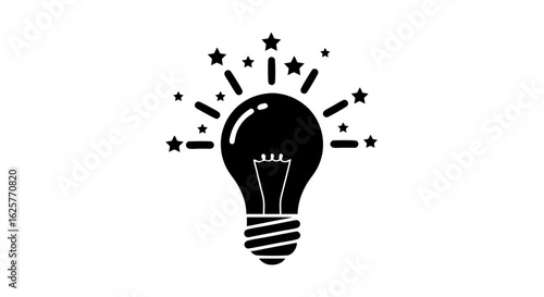 Creative Spark: A Symbol of Innovation and Brilliant Ideas in Minimalist Style