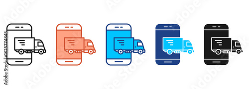 Logistics Icon Set Multiple Style Collection