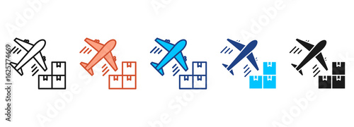 Freight Icon Set Multiple Style Collection