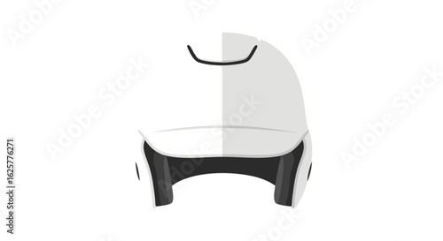 Stylized Protective Headgear Render: A Modern Helmet Design Illustration, Showing Safety and Athletic Equipment Concept in Minimalist Style
