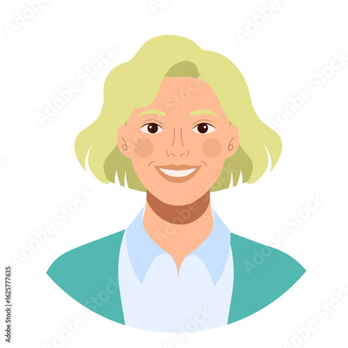 smiling blonde woman